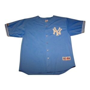 Majestic New York Yankees light blue jersey XXL. plain on the back